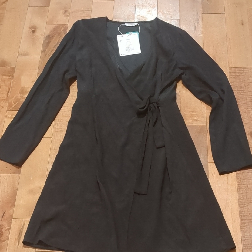 Minimum Elegant Black Wrap Dress NWT